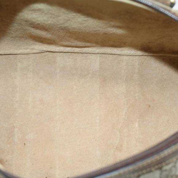 GUCCI Web Sherry Line GG Canvas Boston Bag PVC Leather Beige Green Auth rd4090 - Picture 11 of 16